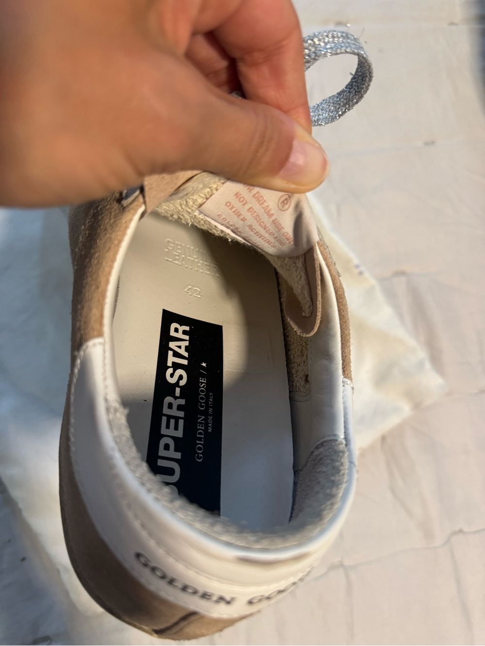Golden Goose Superstar Suede with Crystal Leather Low-Top Sneakers - Picture 4 of 10